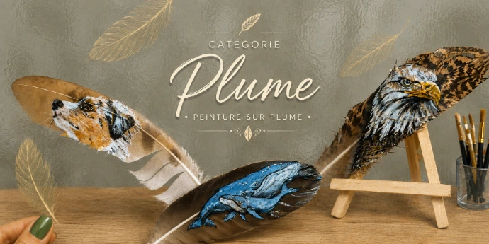 peinture sur plumes